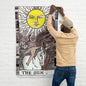 The Sun Tarot Card Banner Tapestry Flag
