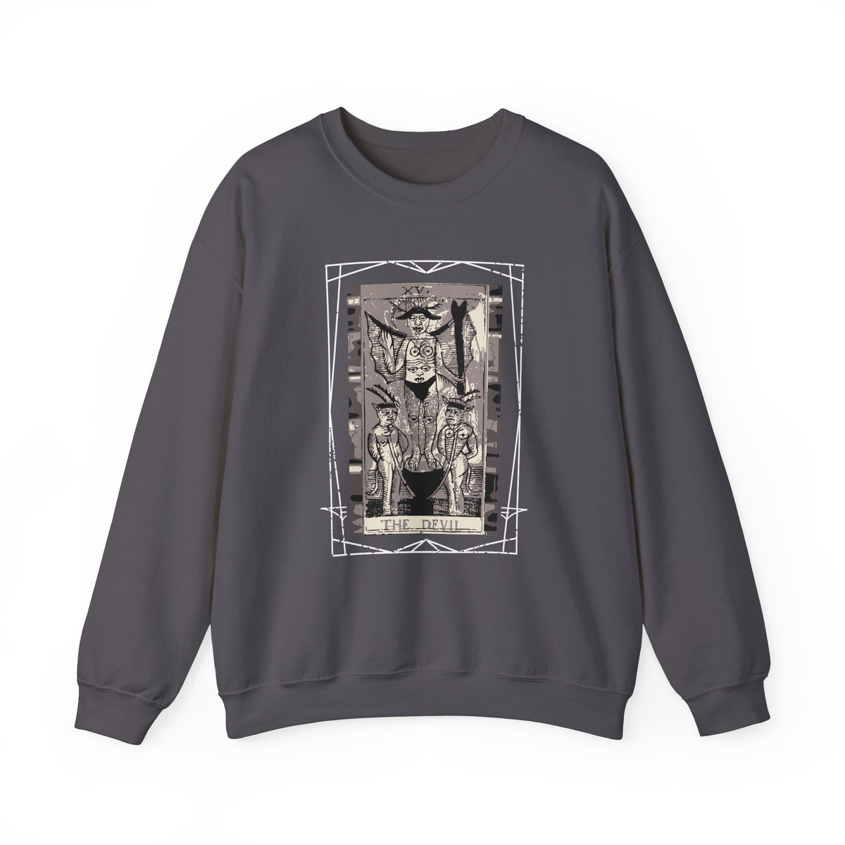 The Devil Tarot Card Unisex Crewneck Sweatshirt- Great for Halloween or Tarot Boho Gothic Parties