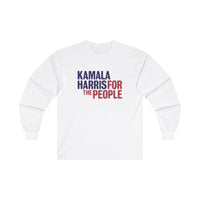 Load image into Gallery viewer, Kamala Harris for the People Long Sleeve Tee, Presidential Campaign Shirt, Political Activist Apparel, Unisex Cotton Top, Election Supporter
