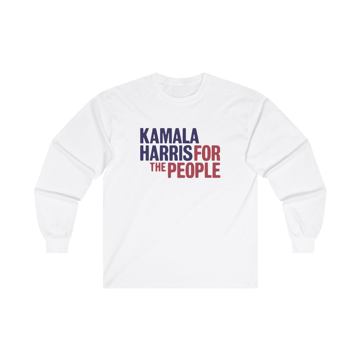 Kamala Harris for the People Long Sleeve Tee, Presidential Campaign Shirt, Political Activist Apparel, Unisex Cotton Top, Election Supporter