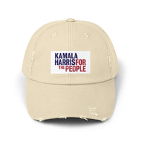 Load image into Gallery viewer, Kamala Harris For The People Unisex Distressed Cap | Kamala Hat | Kamala Cap | For The People
