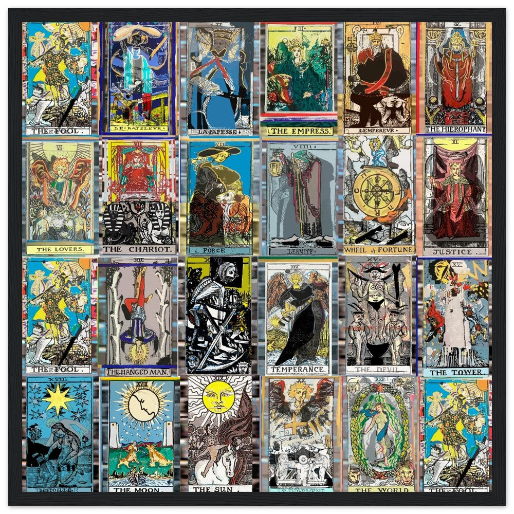 Tarot Major Arcana Museum-Quality Matte Paper Wooden Framed 20"x20" Poster Wall Art With Free Shipping