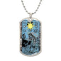 The Star Tarot Card Dogtag Pendant Necklace