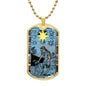 The Star Tarot Card Dogtag Pendant Necklace