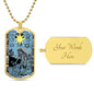 The Star Tarot Card Dogtag Pendant Necklace