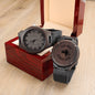 Fish More Stress Less Fisherman's Wood Watch Gift