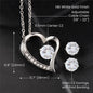 Forever Love Necklace + Clear CZ Earrings For Daughter