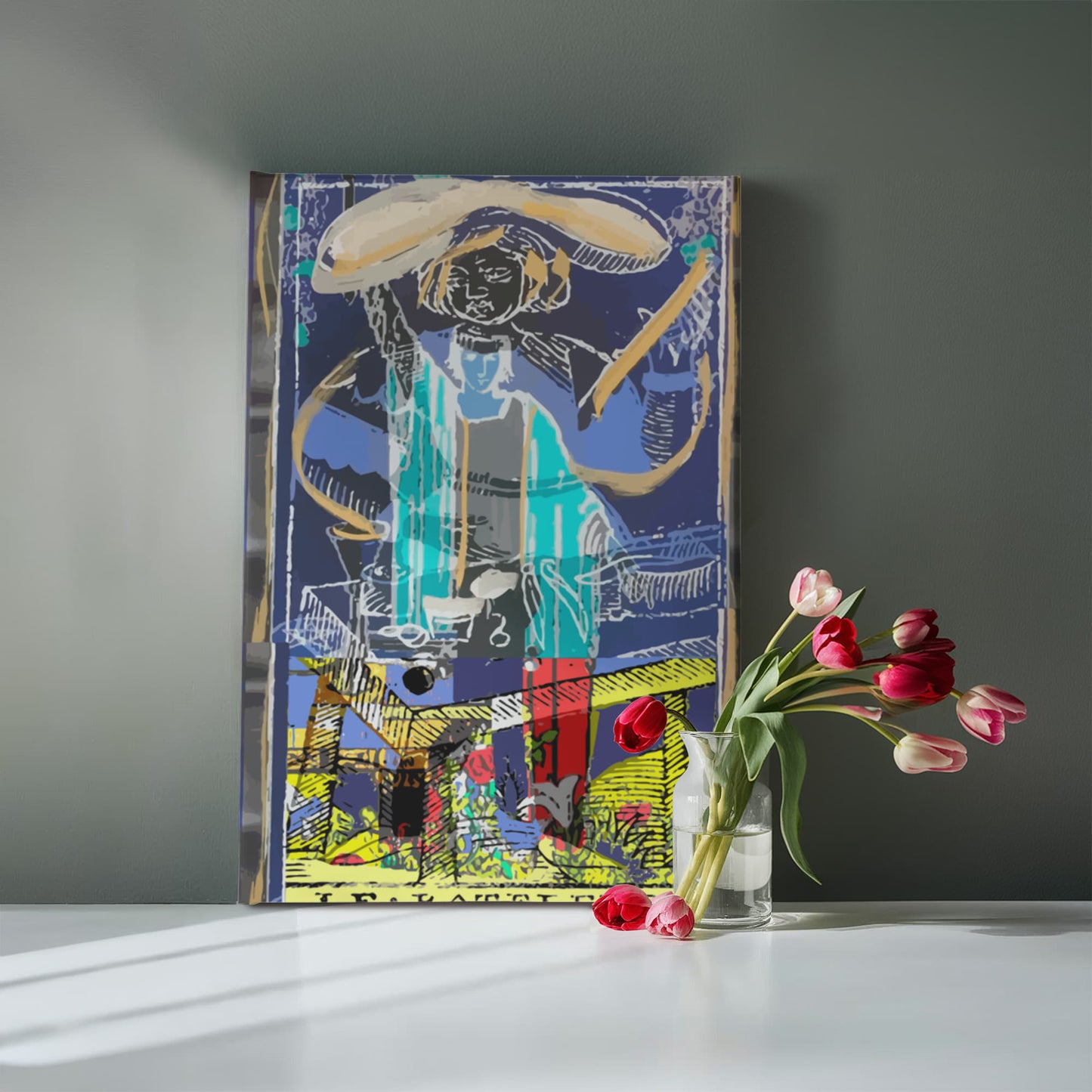 Tarot Magician Card Canvas Print Wall Art