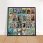 Tarot Major Arcana Museum-Quality Matte Paper Wooden Framed 20"x20" Poster Wall Art With Free Shipping