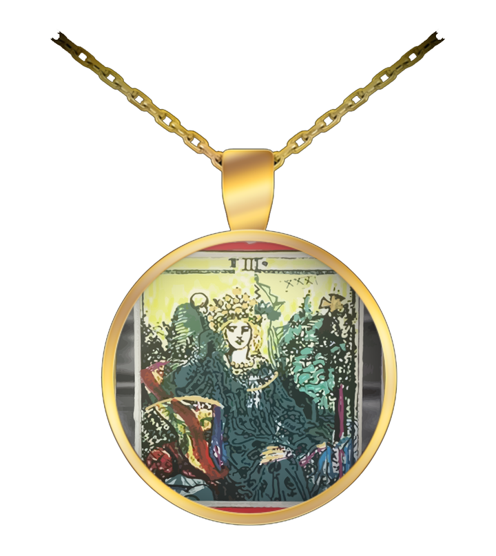 Tarot Card Empress Pendant Necklace