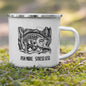 Fish More Stress Less Camping Mug
