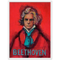 Beethoven  Red - Archival Matte Paper Wooden Framed Poster