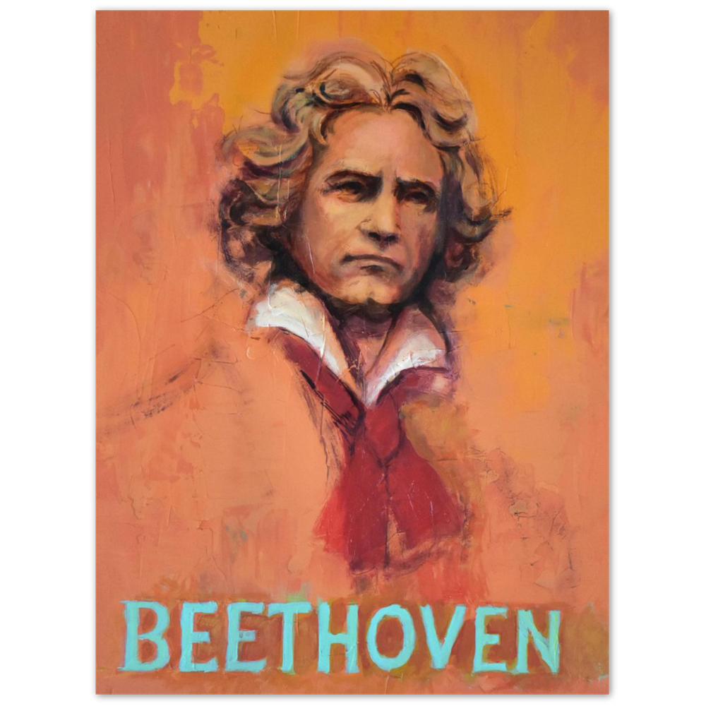 Beethoven  Gold  - 12"x16" Aluminum Print