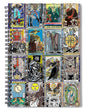 Tarot Grid Square Major Arcana - Spiral Notebook