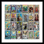 Tarot Grid Square Major Arcana - Framed Print